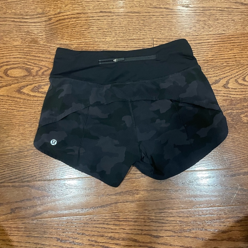 Lululemon camo speed up shorts